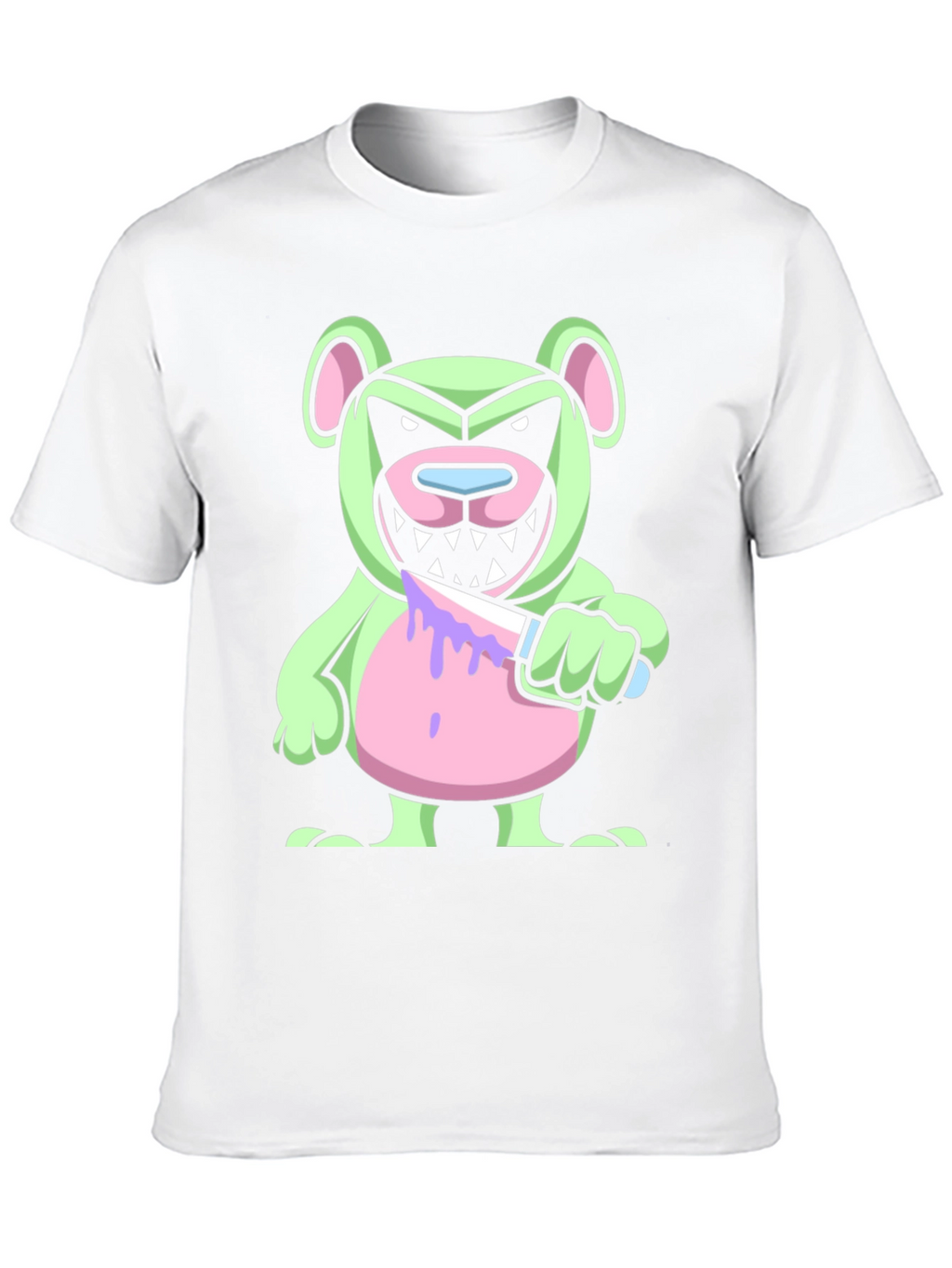 Psycho Bear T-Shirt - Edgy Cartoon Graphic Tee