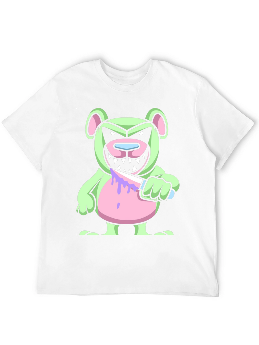 Psycho Bear T-Shirt - Edgy Cartoon Graphic Tee