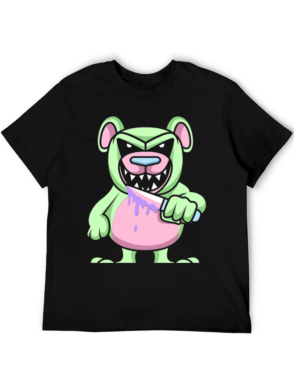 Psycho Bear T-Shirt - Edgy Cartoon Graphic Tee