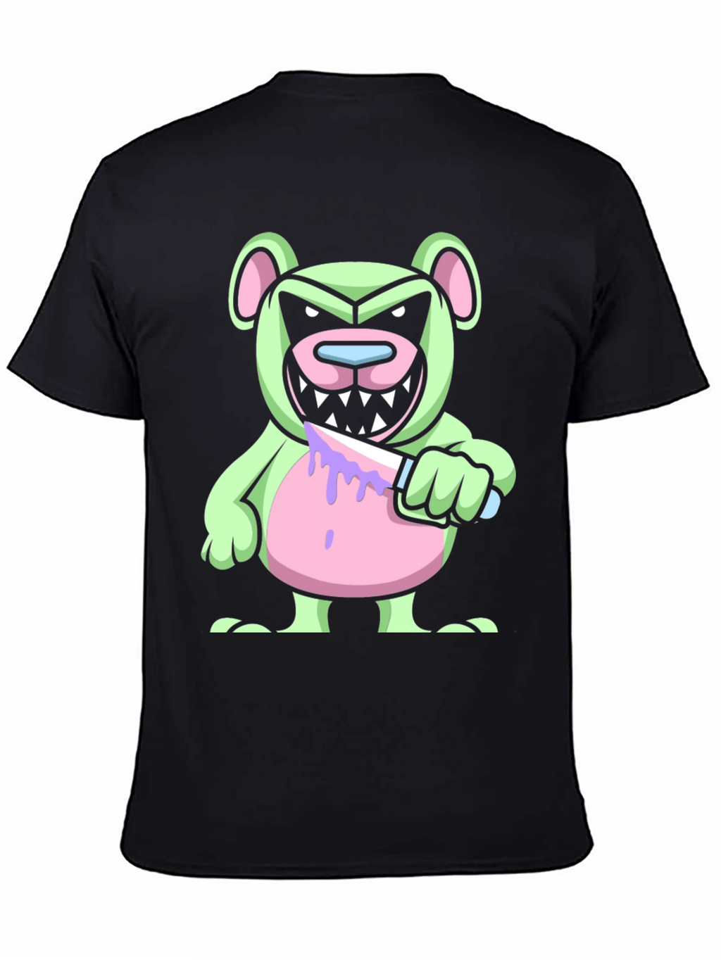 Psycho Bear T-Shirt - Edgy Cartoon Graphic Tee
