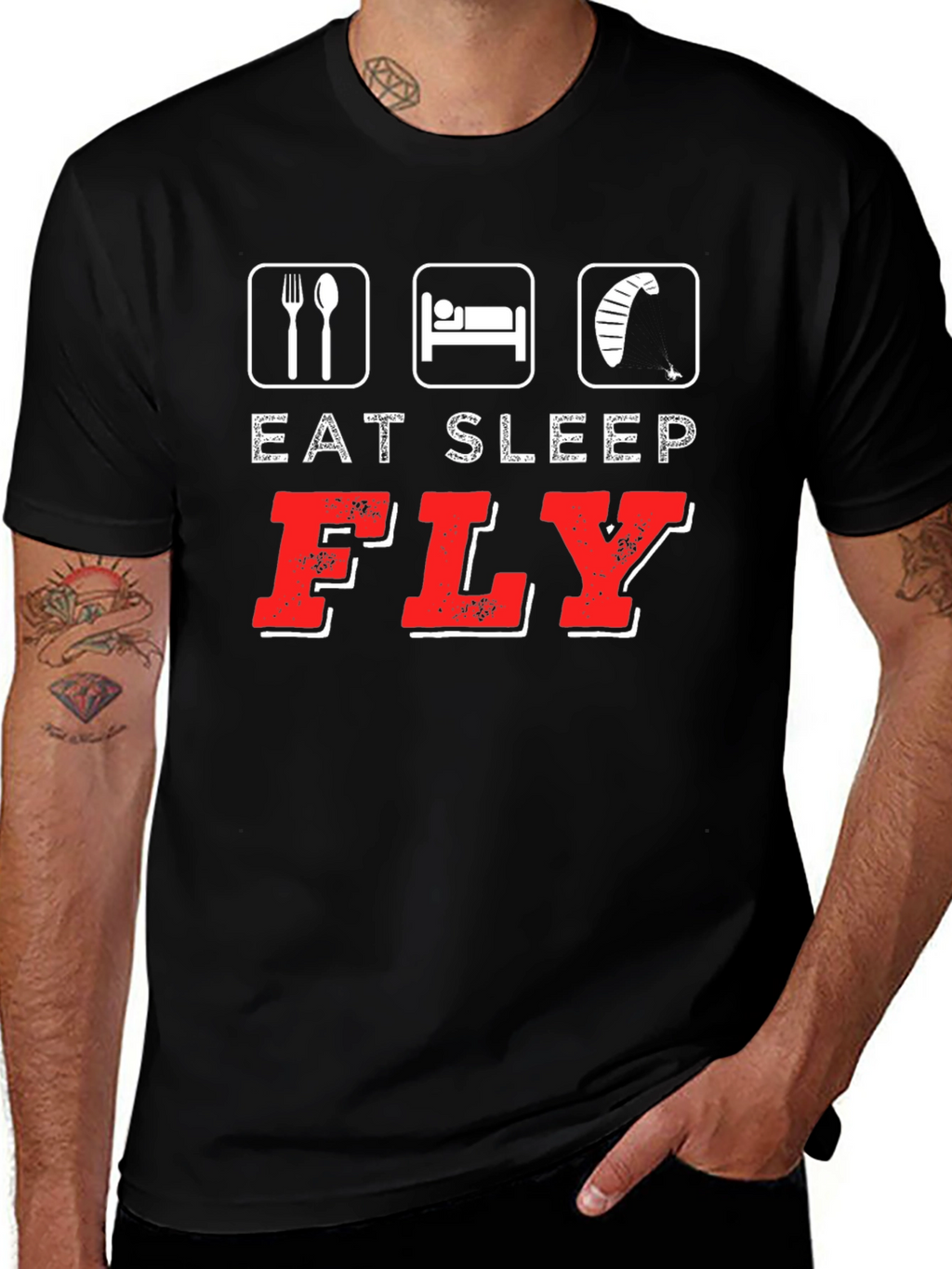 Eat Sleep Fly T-Shirt | Kitesurfing Tee