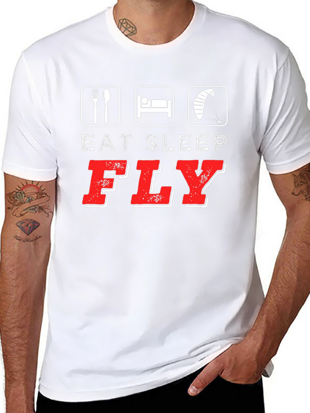 Eat Sleep Fly T-Shirt | Kitesurfing Tee