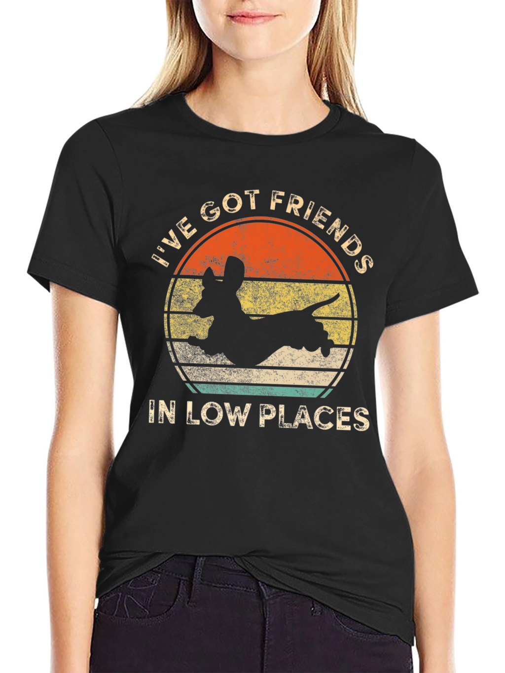Low Places Dachshund Graphic Tee