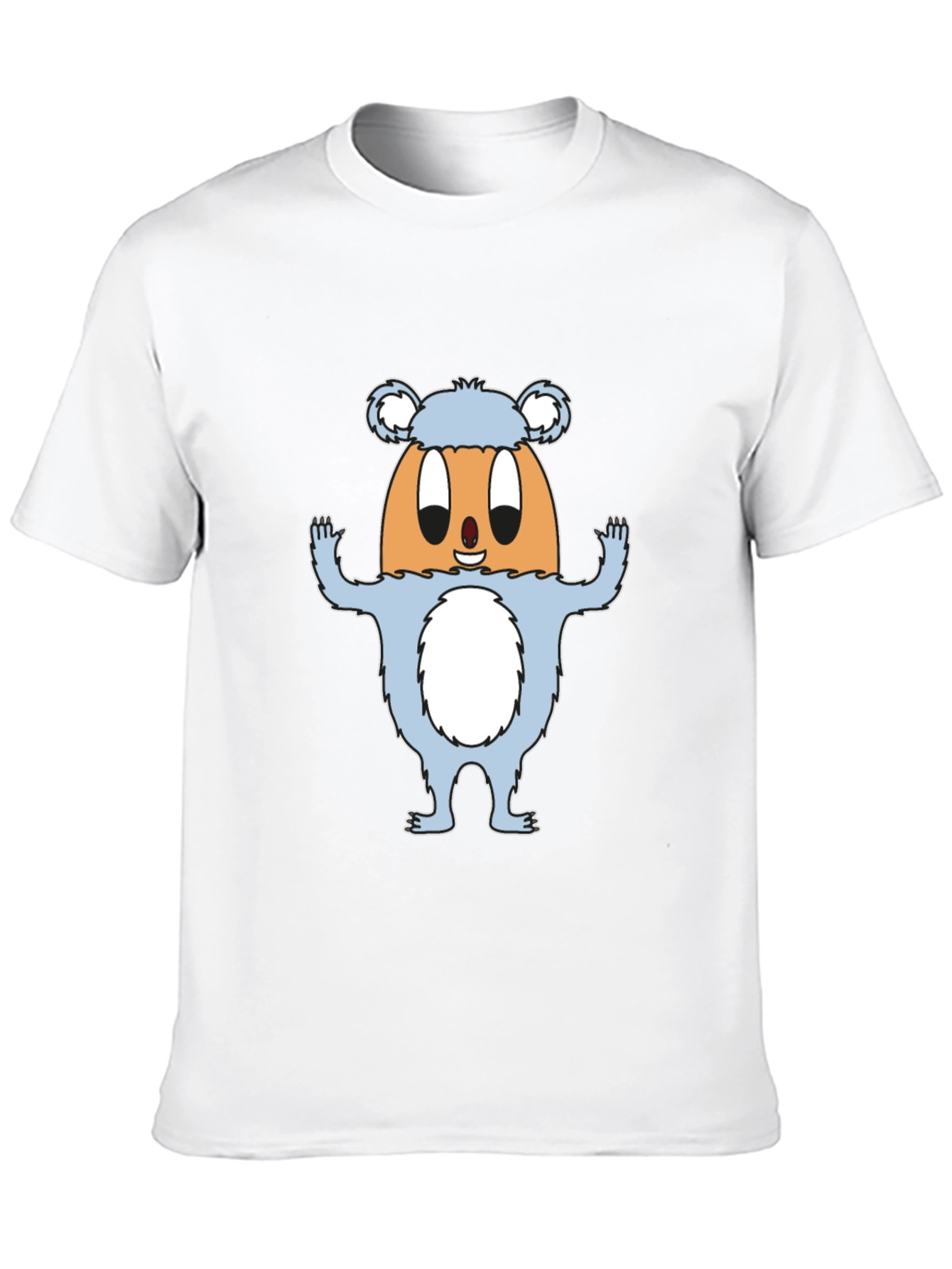 Funny Egg Monster Graphic Black T-Shirt