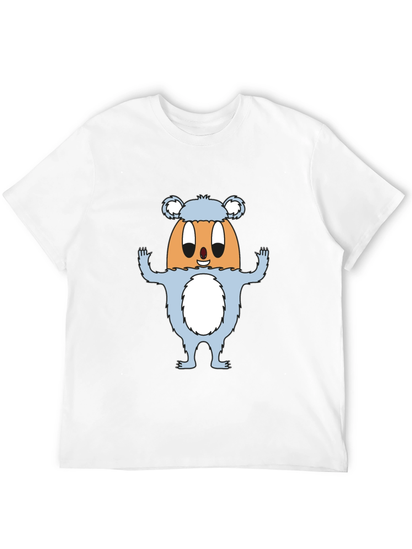 Funny Egg Monster Graphic Black T-Shirt