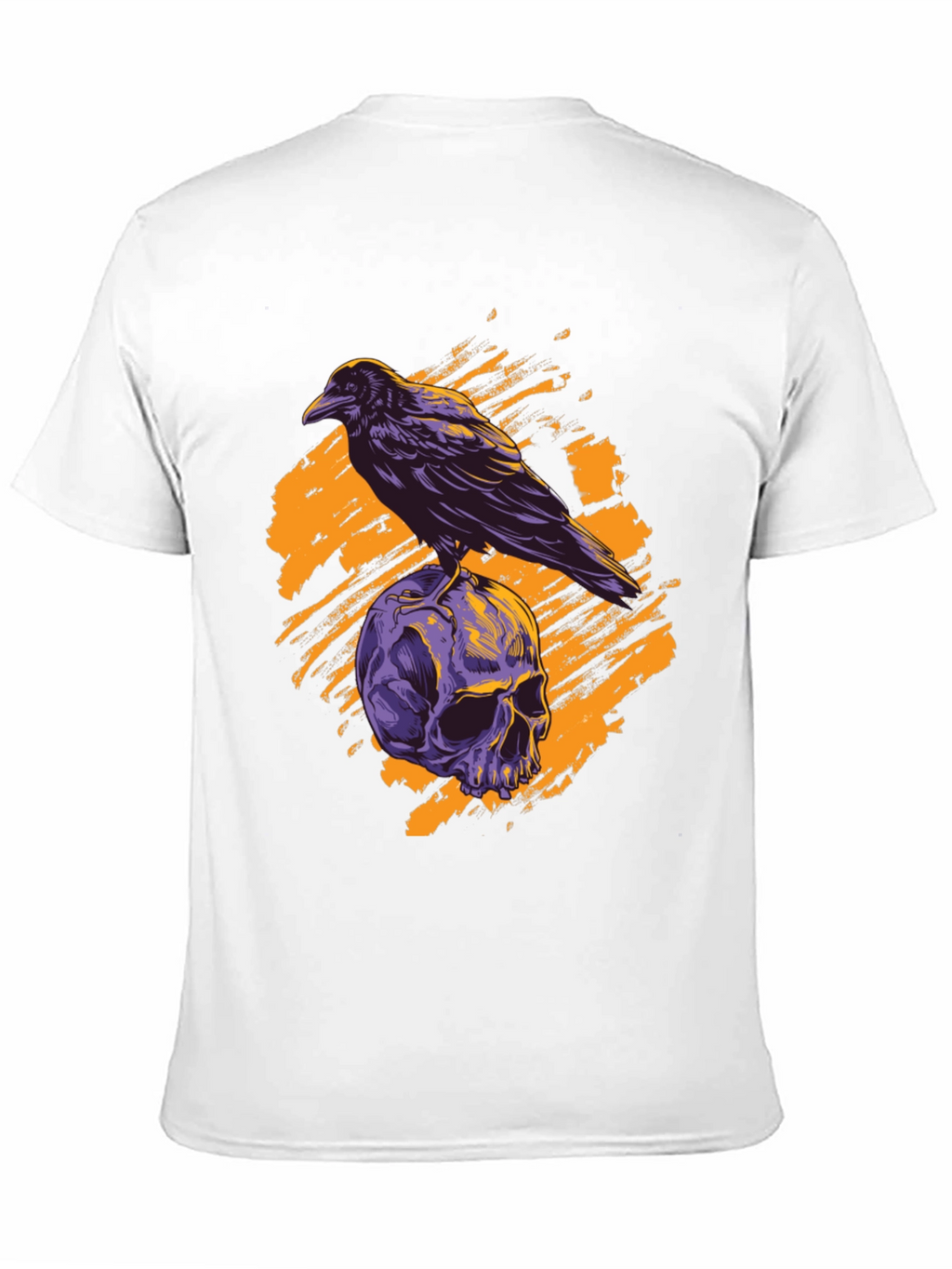 Raven Skull Graphic Tee - Gothic Style