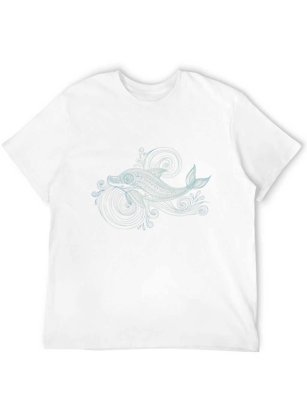 Dolphin Graphic Tee - Black Cotton Comfort