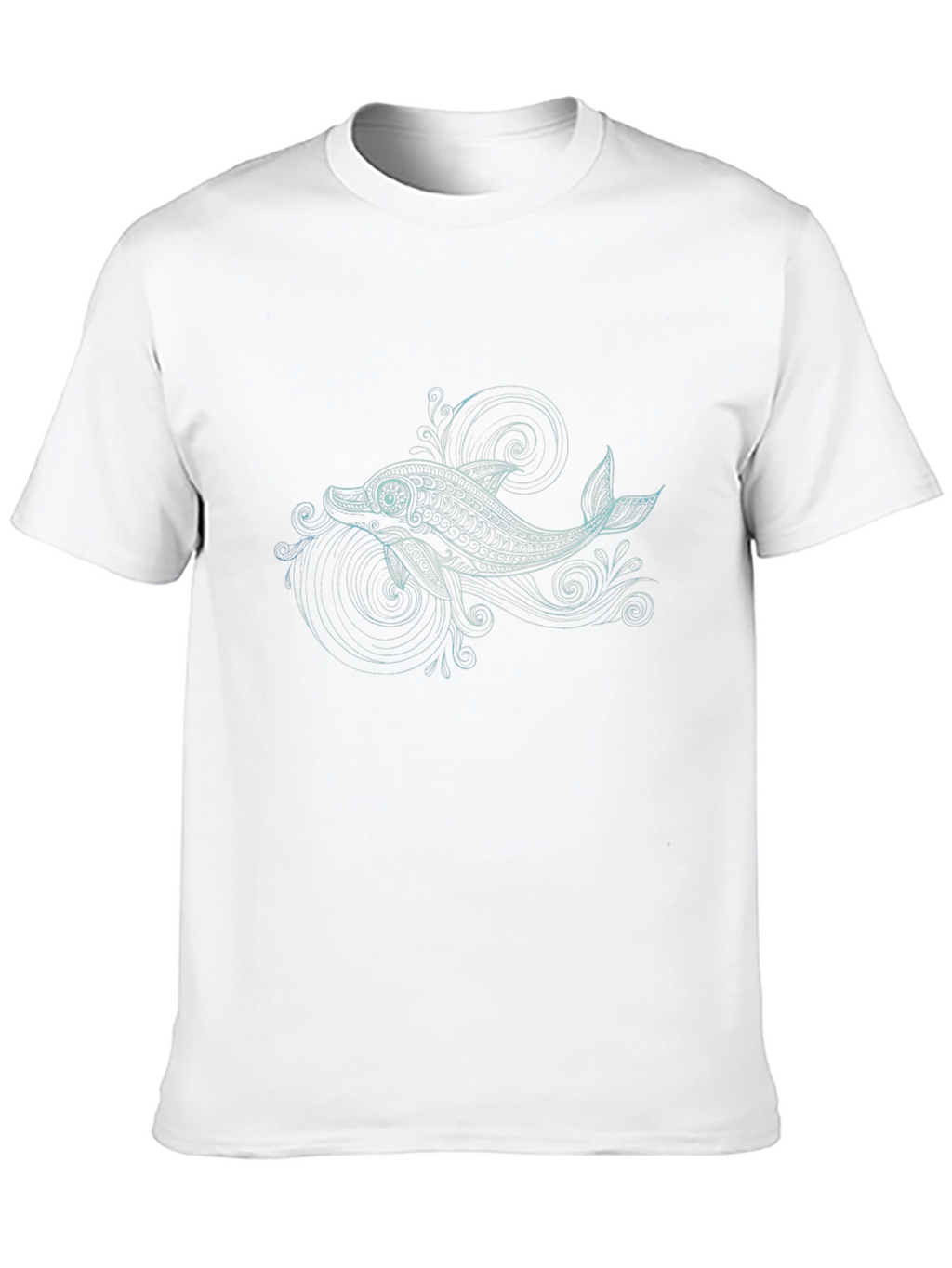Dolphin Graphic Tee - Black Cotton Comfort