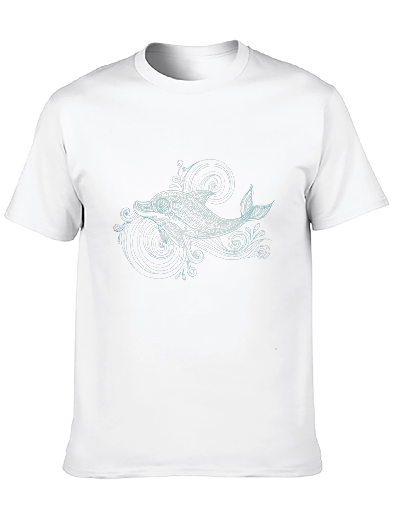 Dolphin Graphic Tee - Black Cotton Comfort