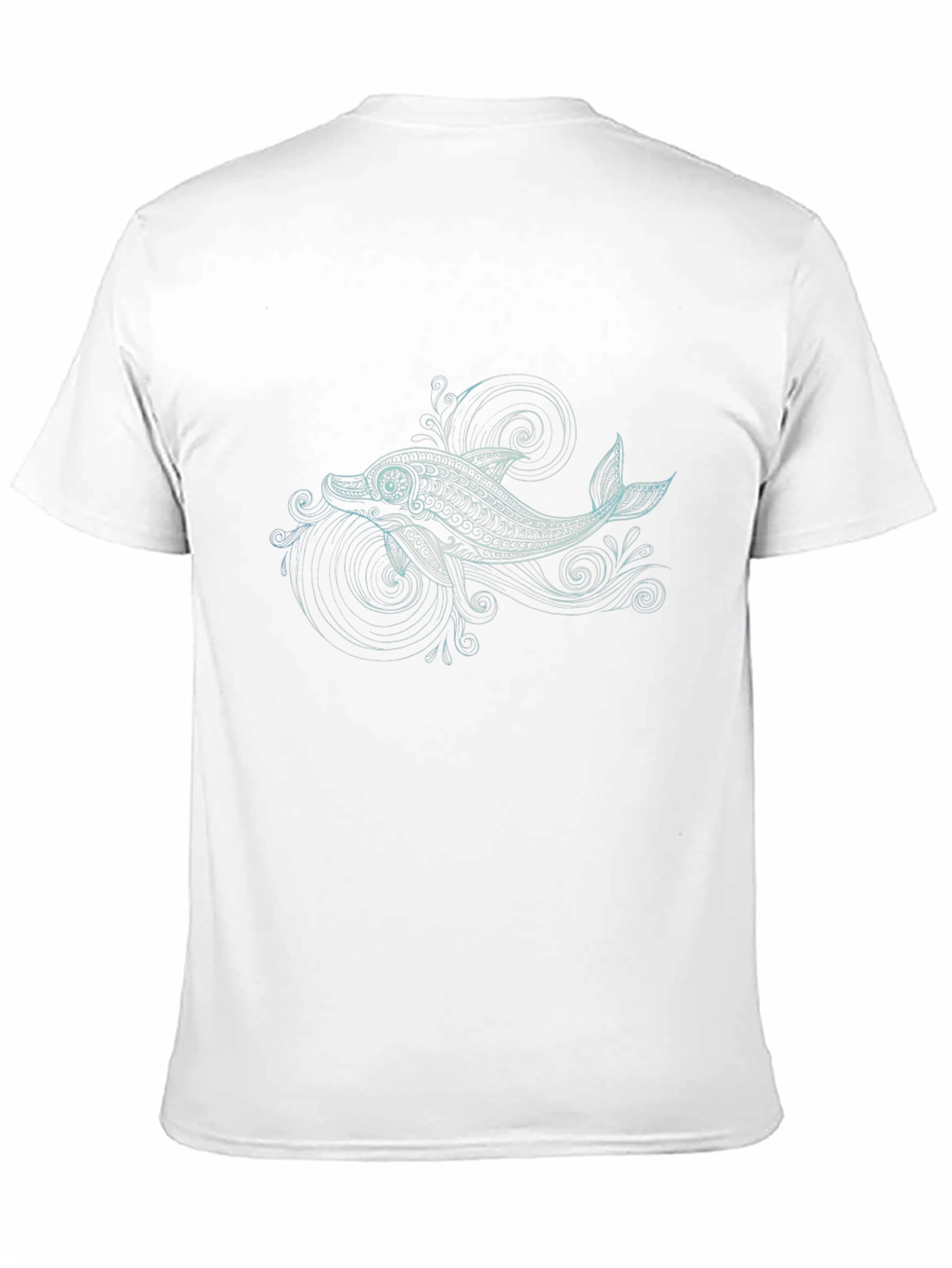 Dolphin Graphic Tee - Black Cotton Comfort