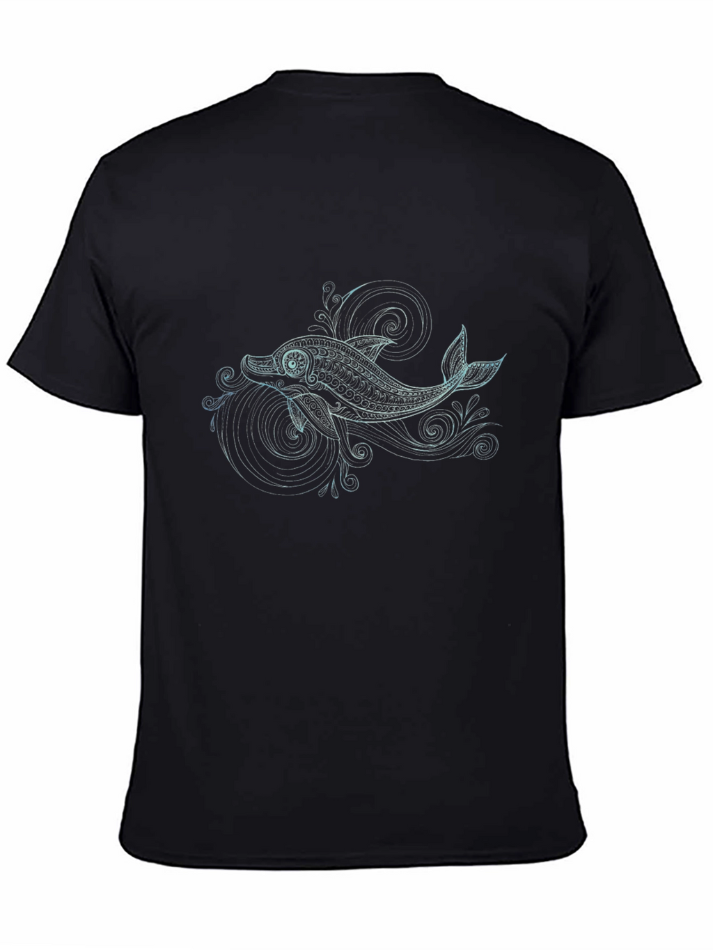Dolphin Graphic Tee - Black Cotton Comfort