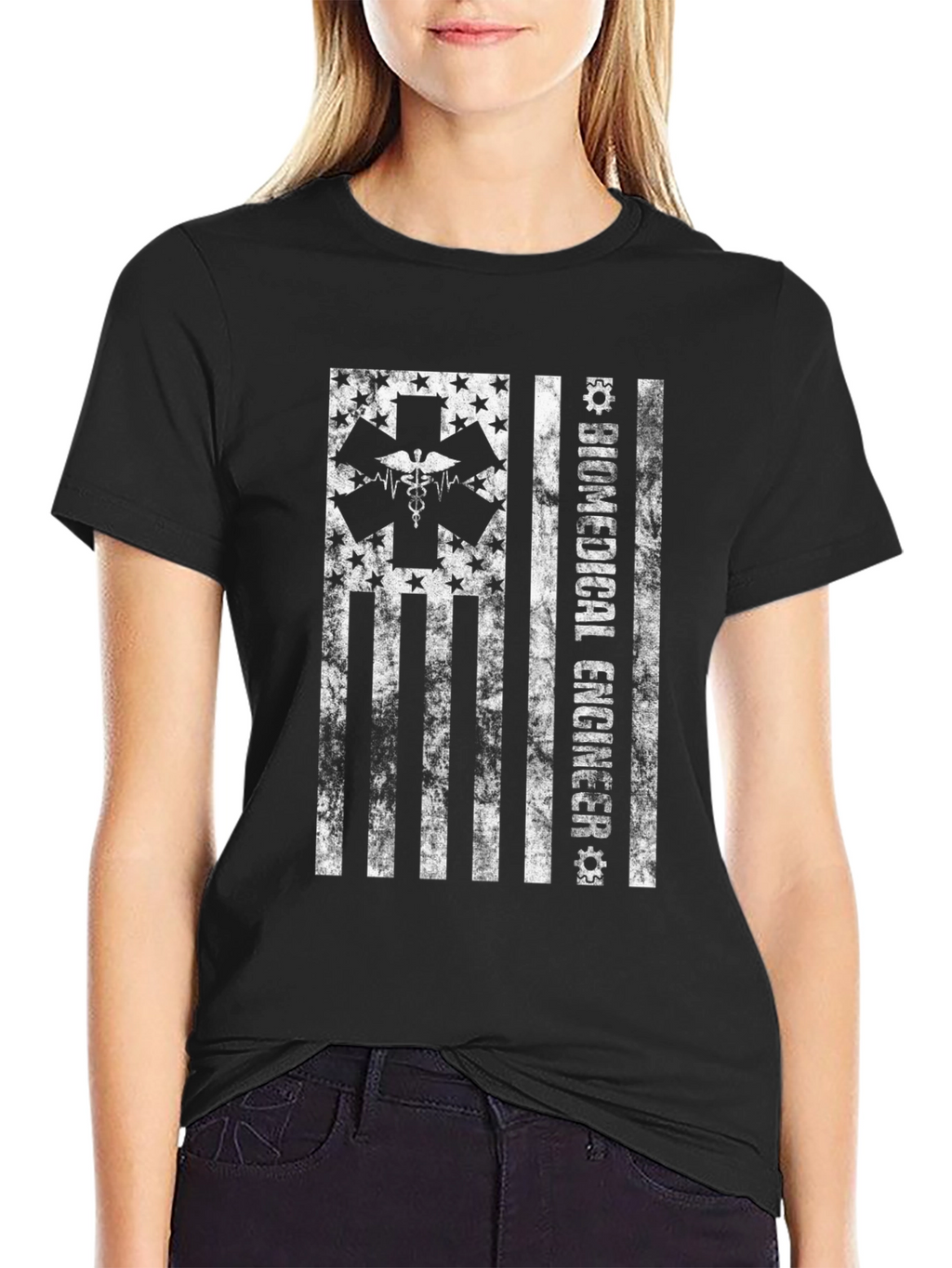 Biomedical Engineer American Flag Graphic T-Shirt