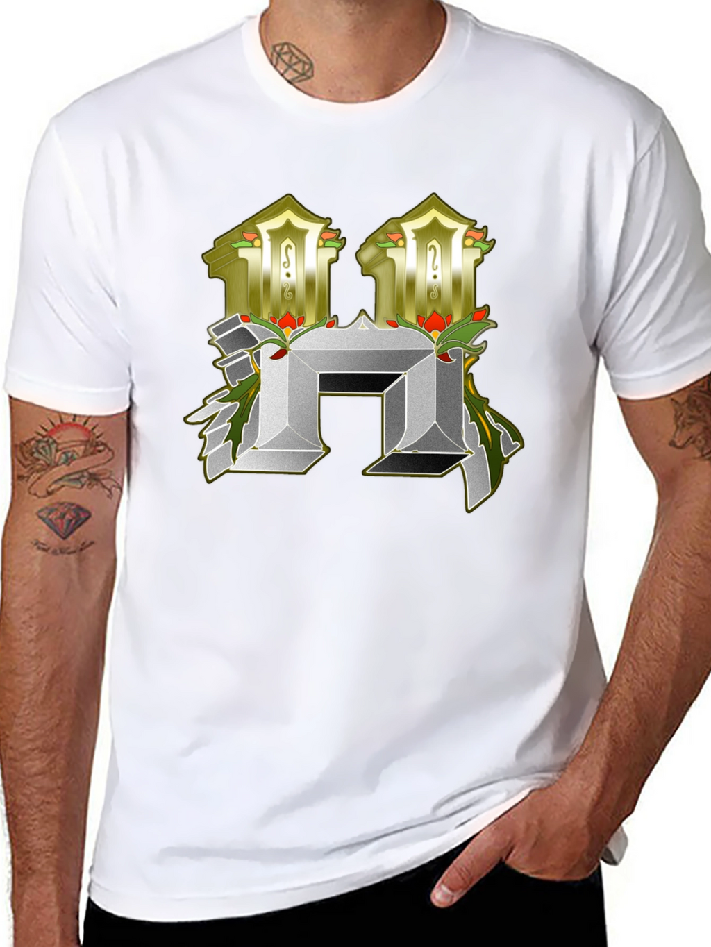 Abstract H Letter T-Shirt