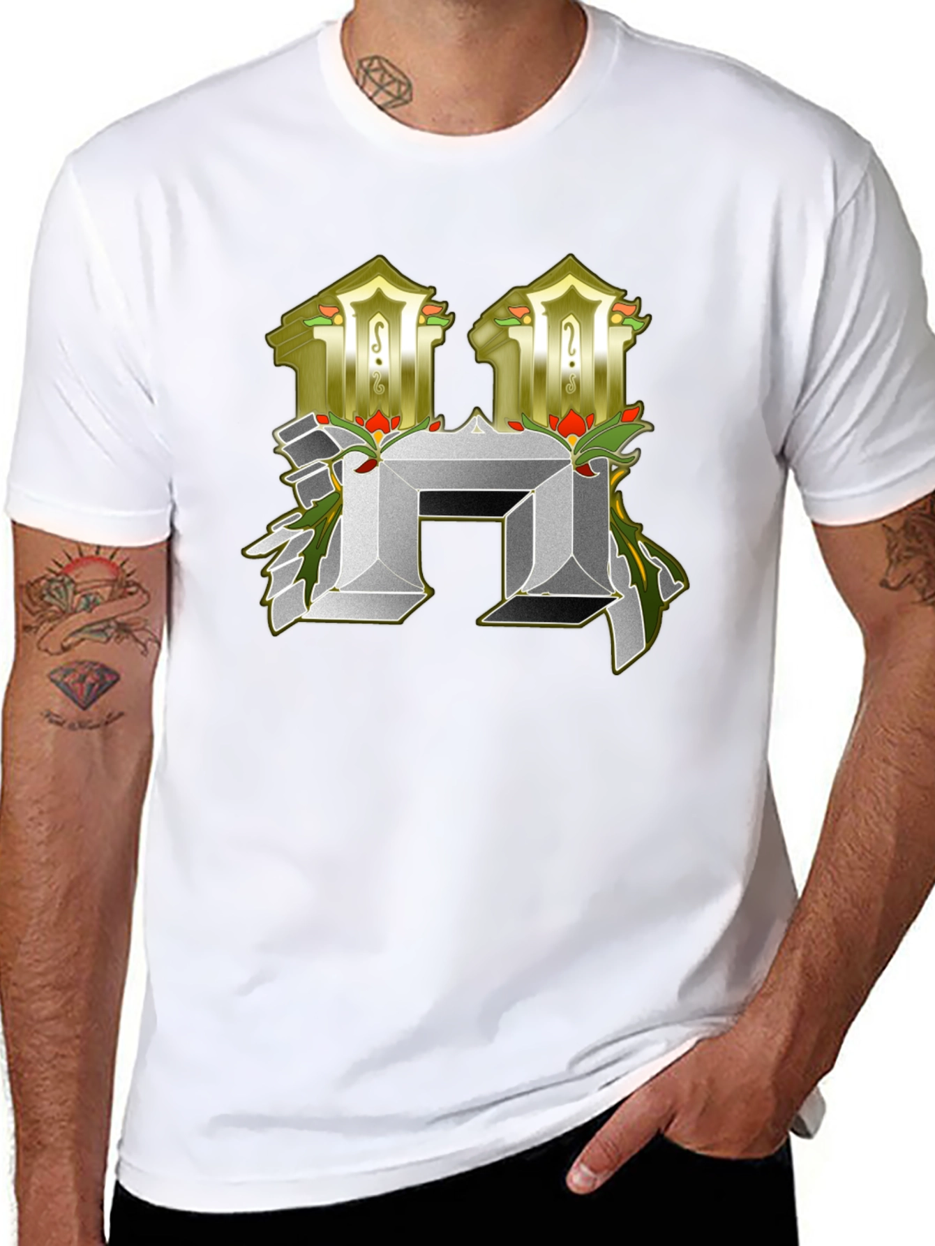 Abstract H Letter T-Shirt