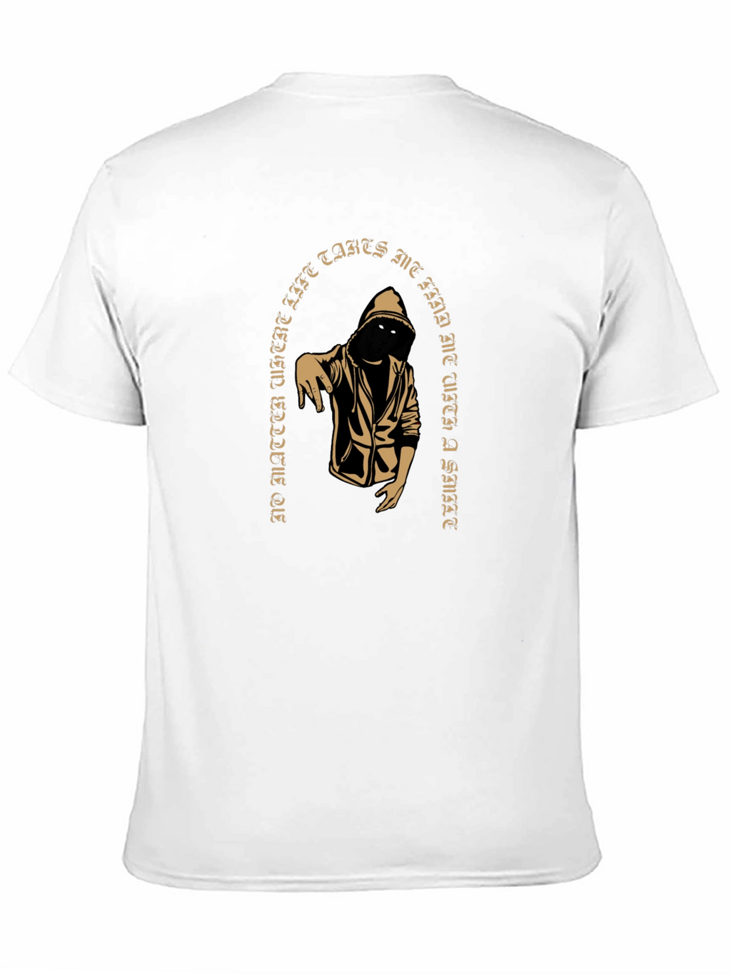 Hooded Figure Graphic Print T-Shirt