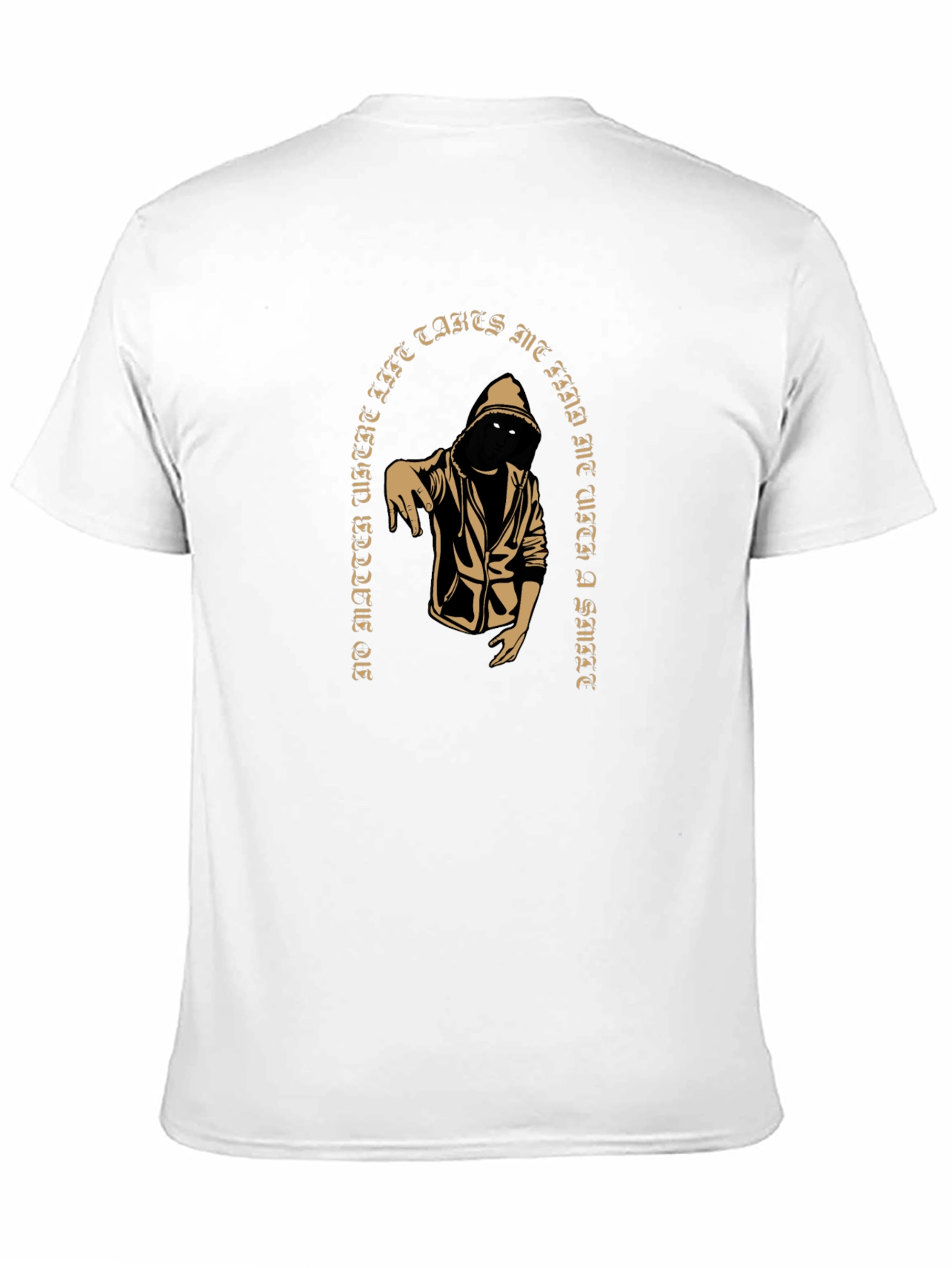 Hooded Figure Graphic Print T-Shirt