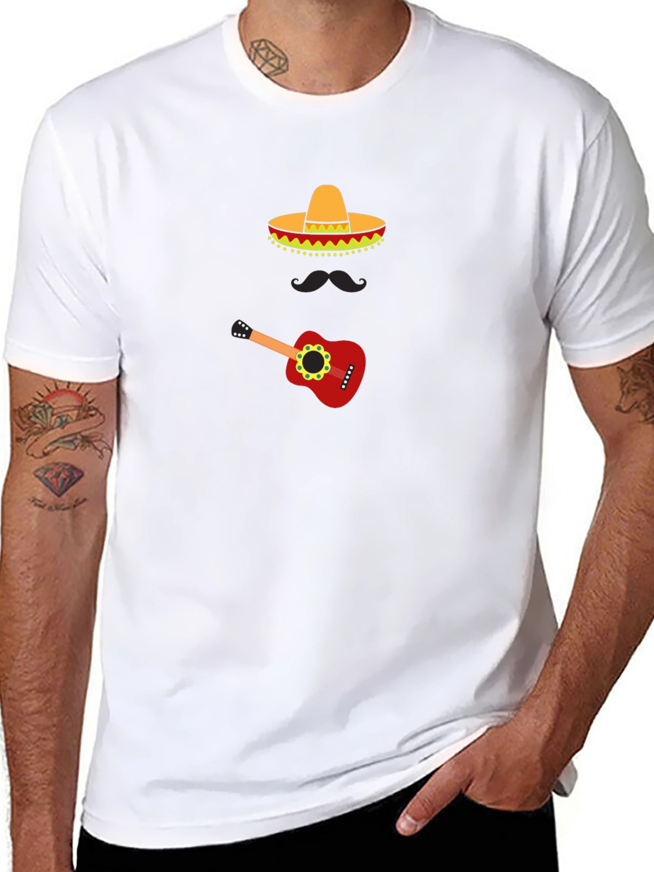 Fiesta Fun Graphic Tee - Sombrero & Guitar