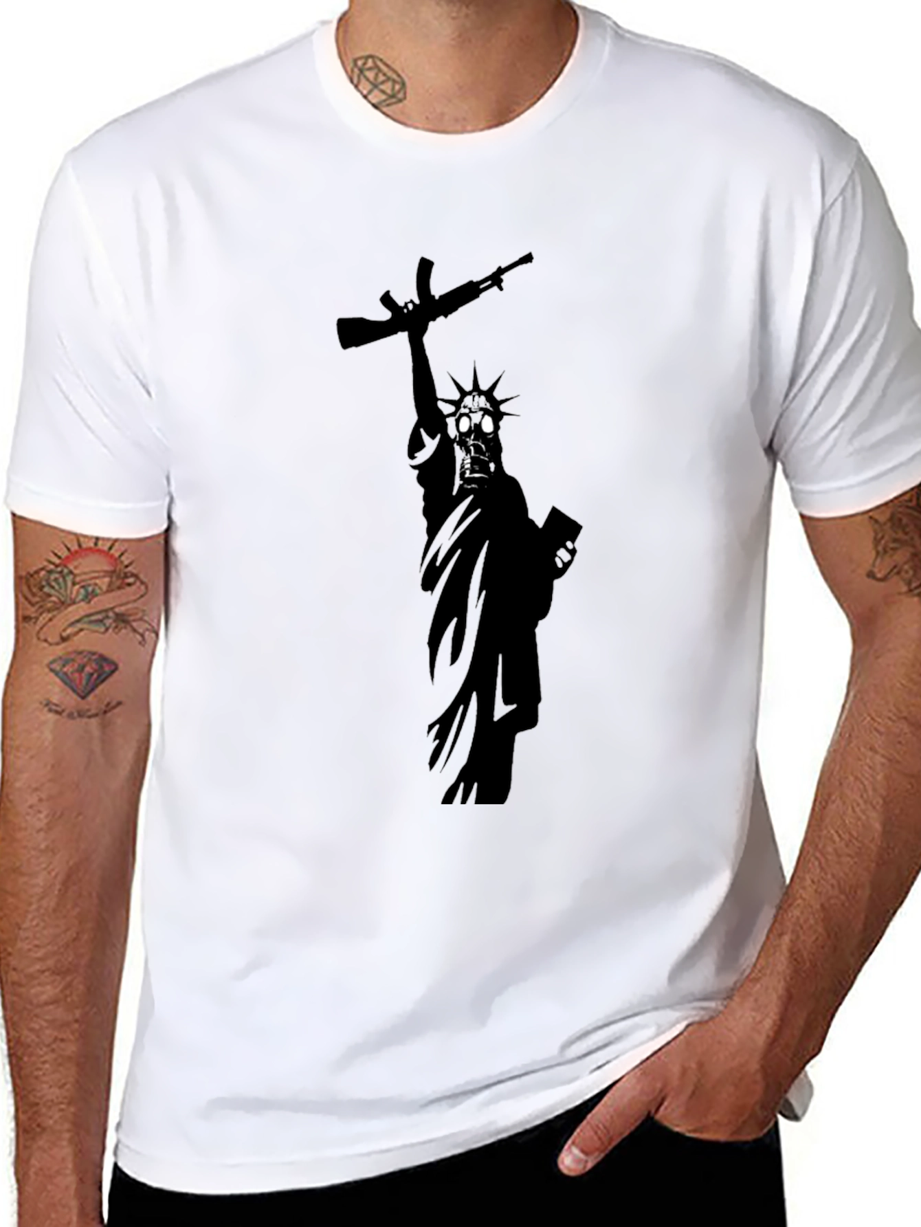 Statue of Liberty AK-47 Graphic T-Shirt