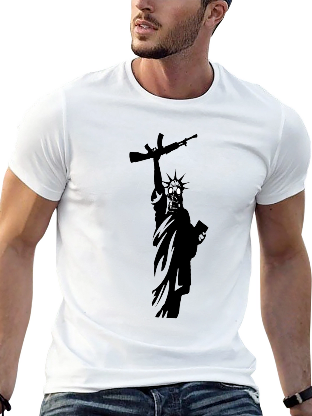 Statue of Liberty AK-47 Graphic T-Shirt
