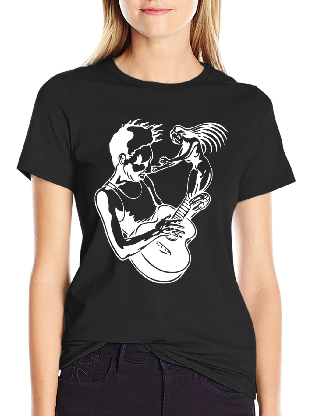 Musician Graphic Tee - Black Cotton T-Shirt