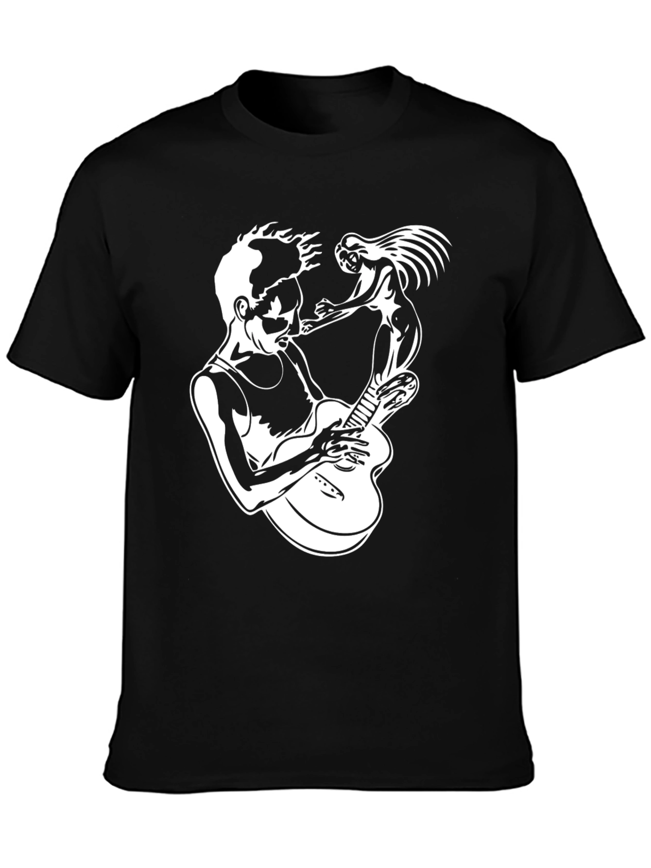 Musician Graphic Tee - Black Cotton T-Shirt