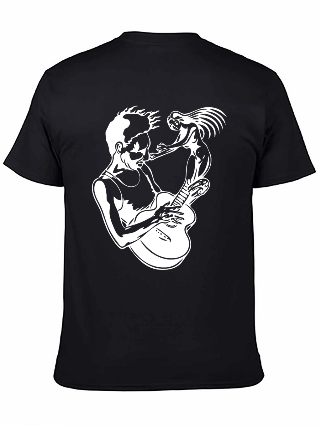 Musician Graphic Tee - Black Cotton T-Shirt
