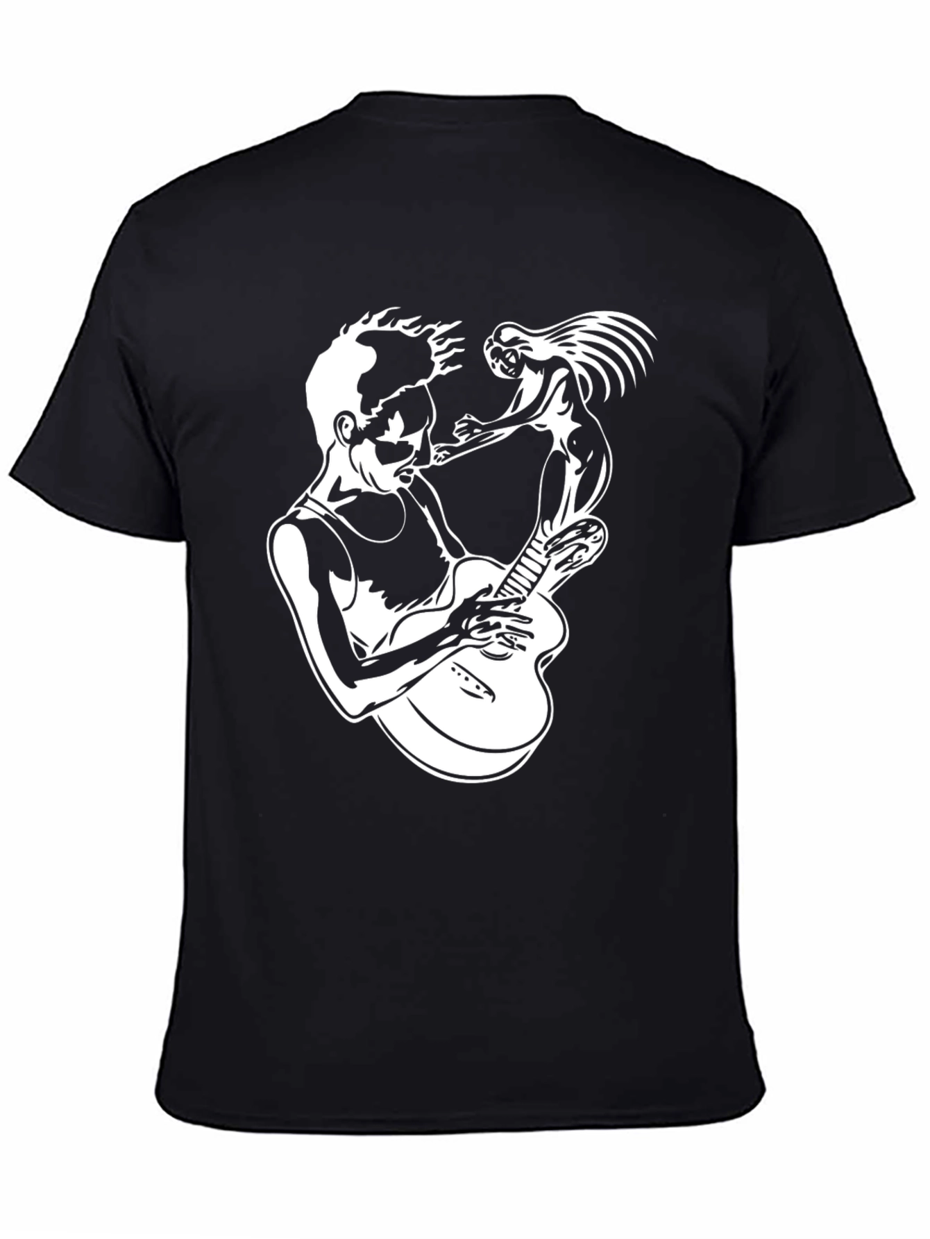 Musician Graphic Tee - Black Cotton T-Shirt