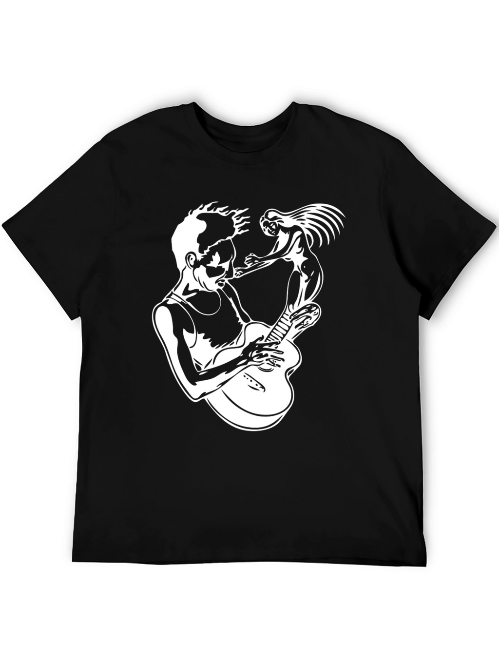 Musician Graphic Tee - Black Cotton T-Shirt
