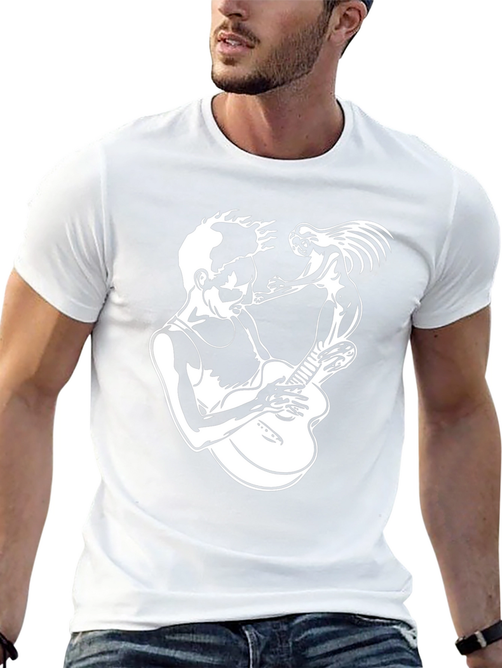 Musician Graphic Tee - Black Cotton T-Shirt