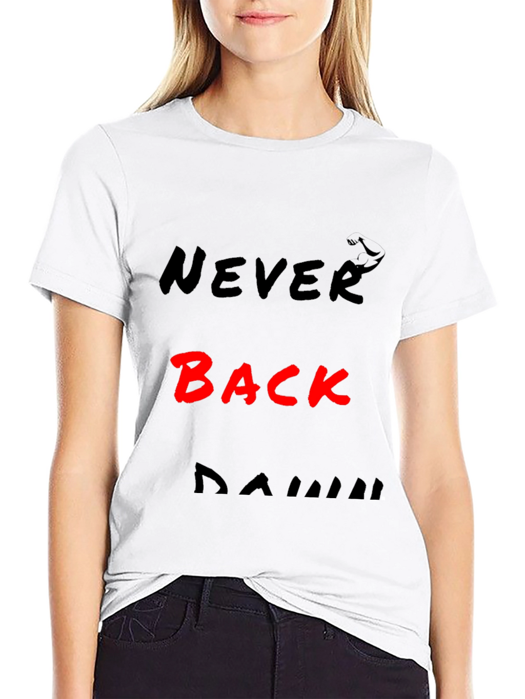 Never Back Down Bold Graphic Tee