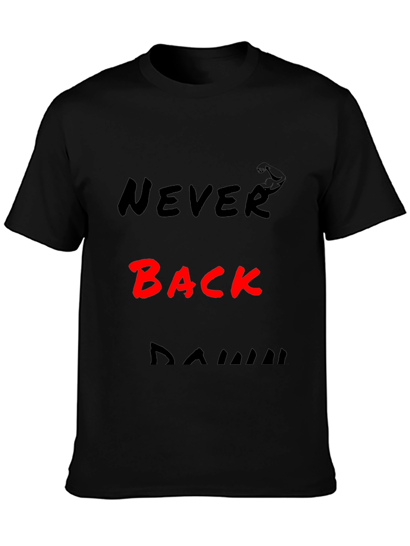 Never Back Down Bold Graphic Tee