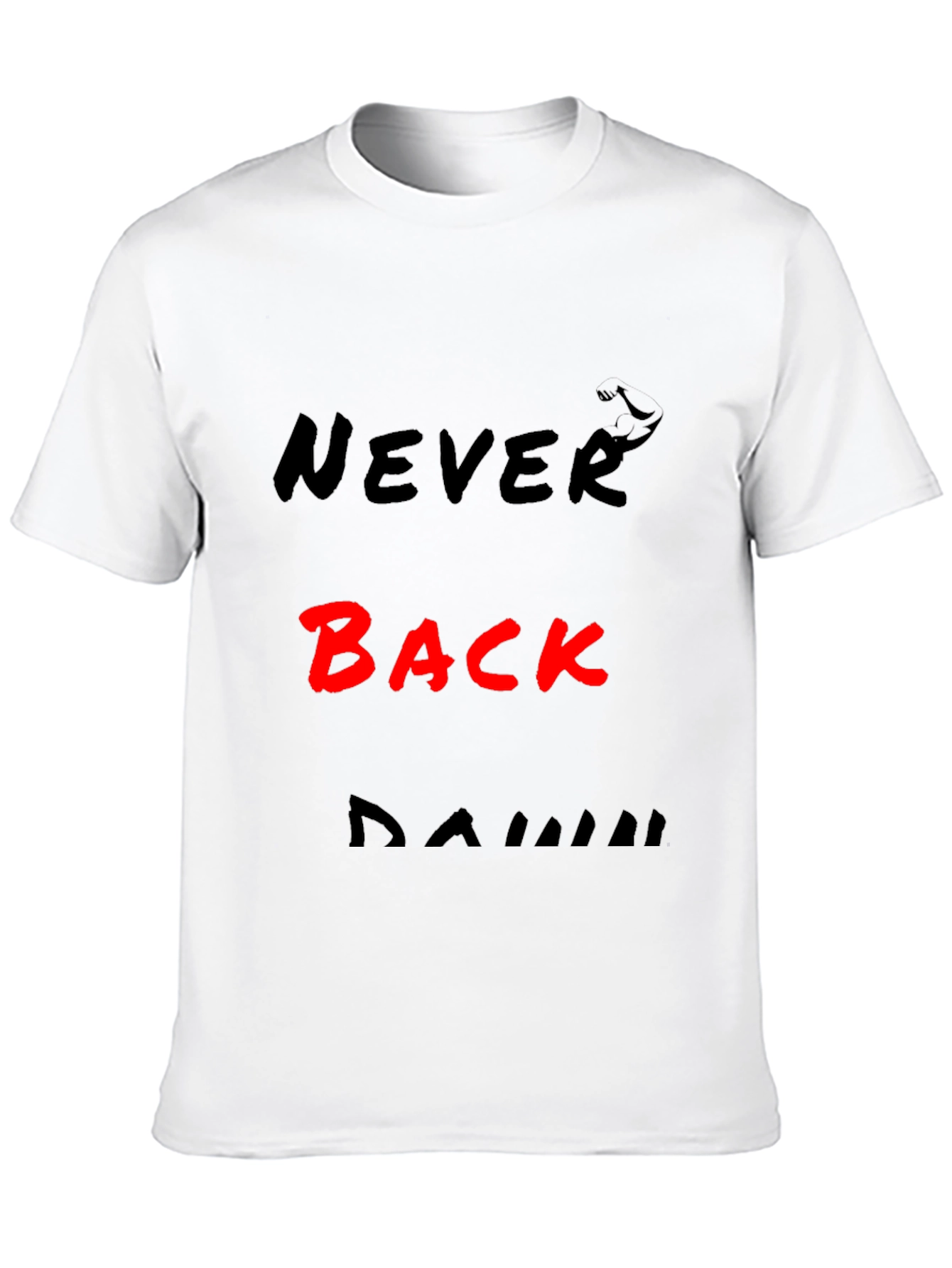Never Back Down Bold Graphic Tee