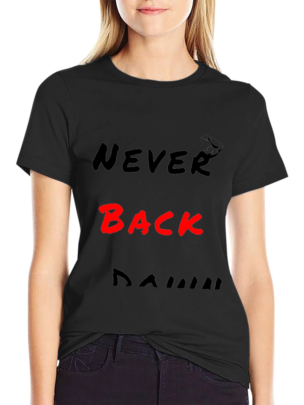 Never Back Down Bold Graphic Tee