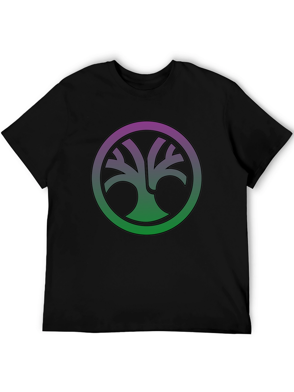Nature Circle Tee - Gradient Tree of Life Shirt