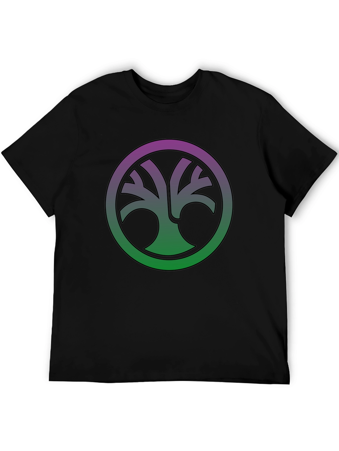 Nature Circle Tee - Gradient Tree of Life Shirt