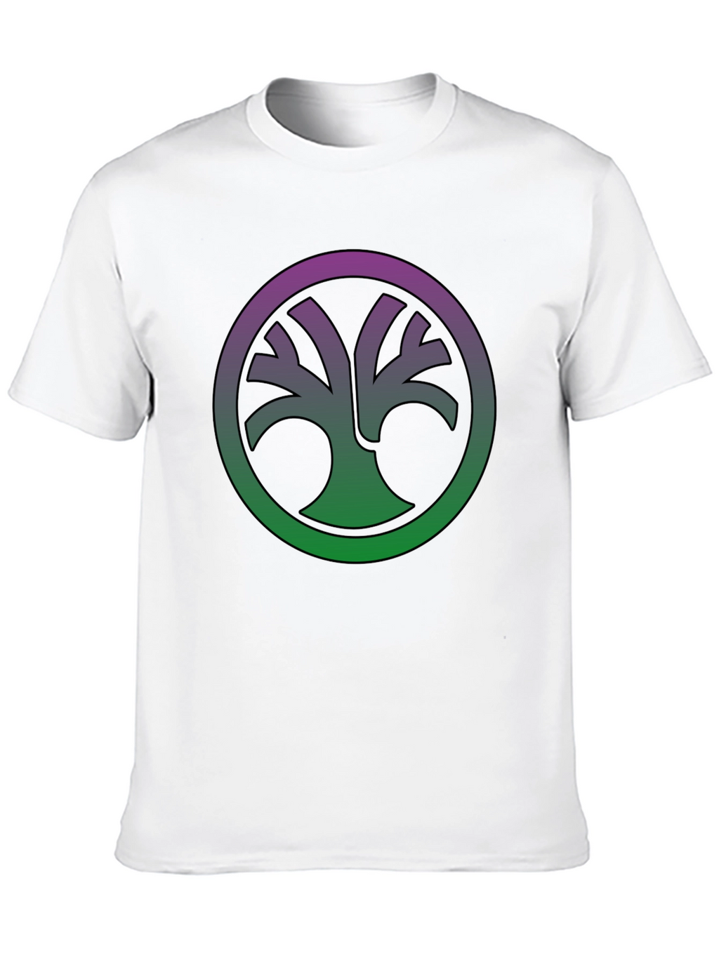 Nature Circle Tee - Gradient Tree of Life Shirt