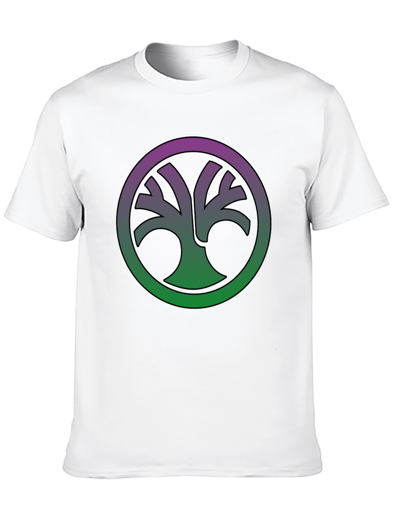 Nature Circle Tee - Gradient Tree of Life Shirt