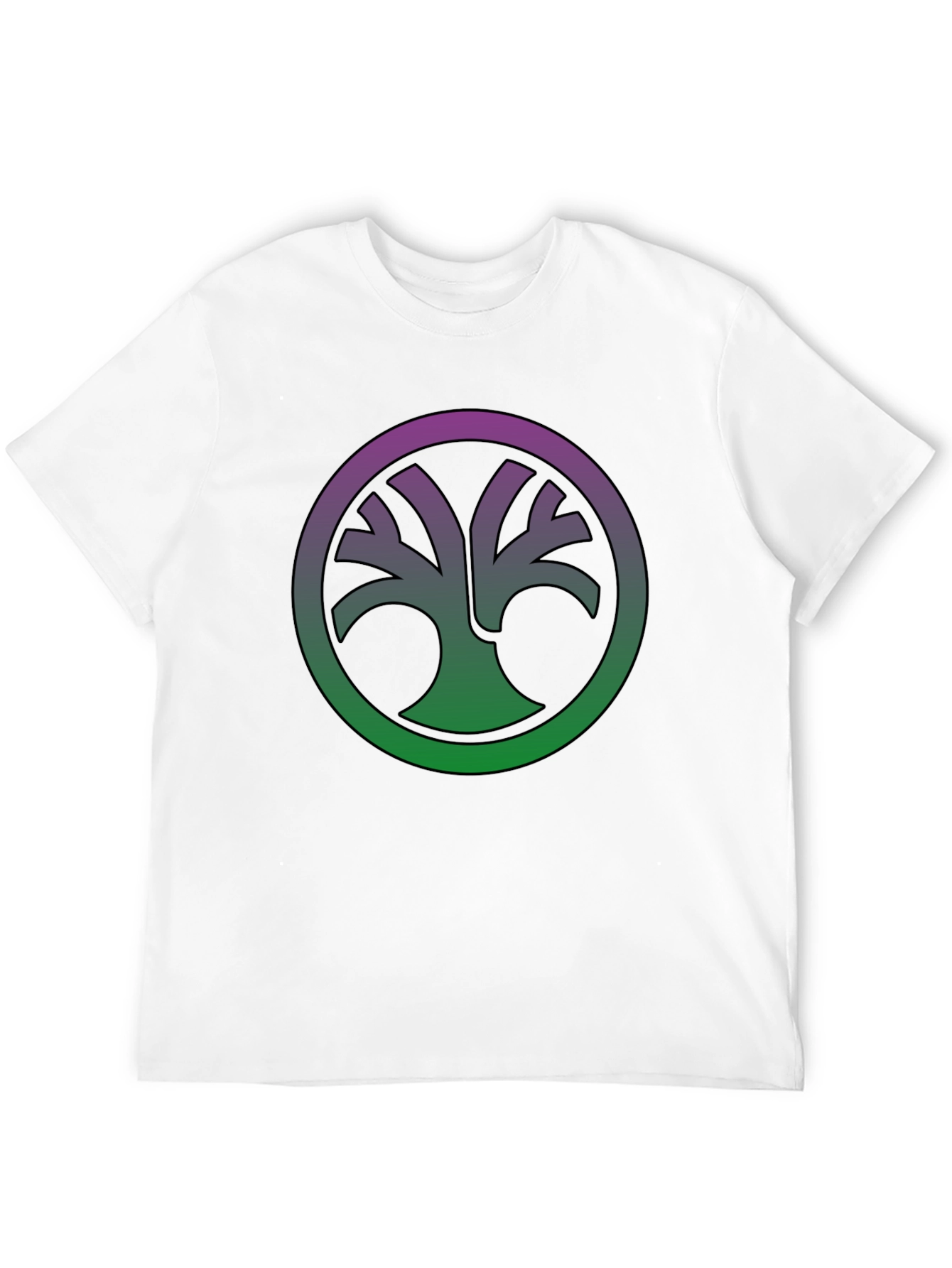 Nature Circle Tee - Gradient Tree of Life Shirt