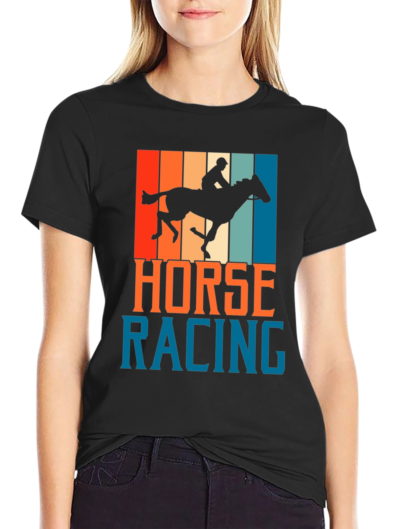 Horse Racing Retro Graphic Tee