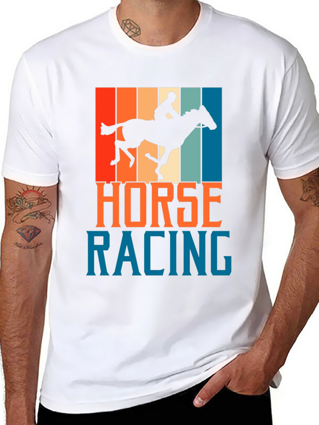 Horse Racing Retro Graphic Tee