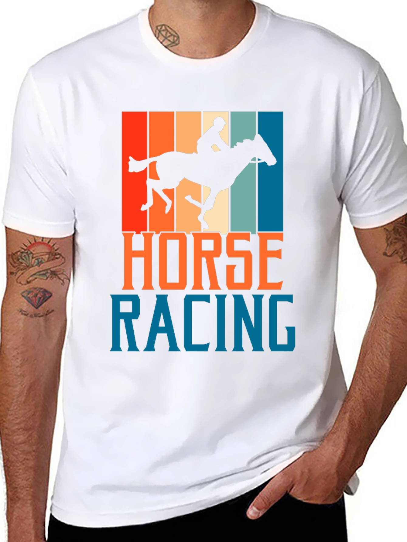 Horse Racing Retro Graphic Tee