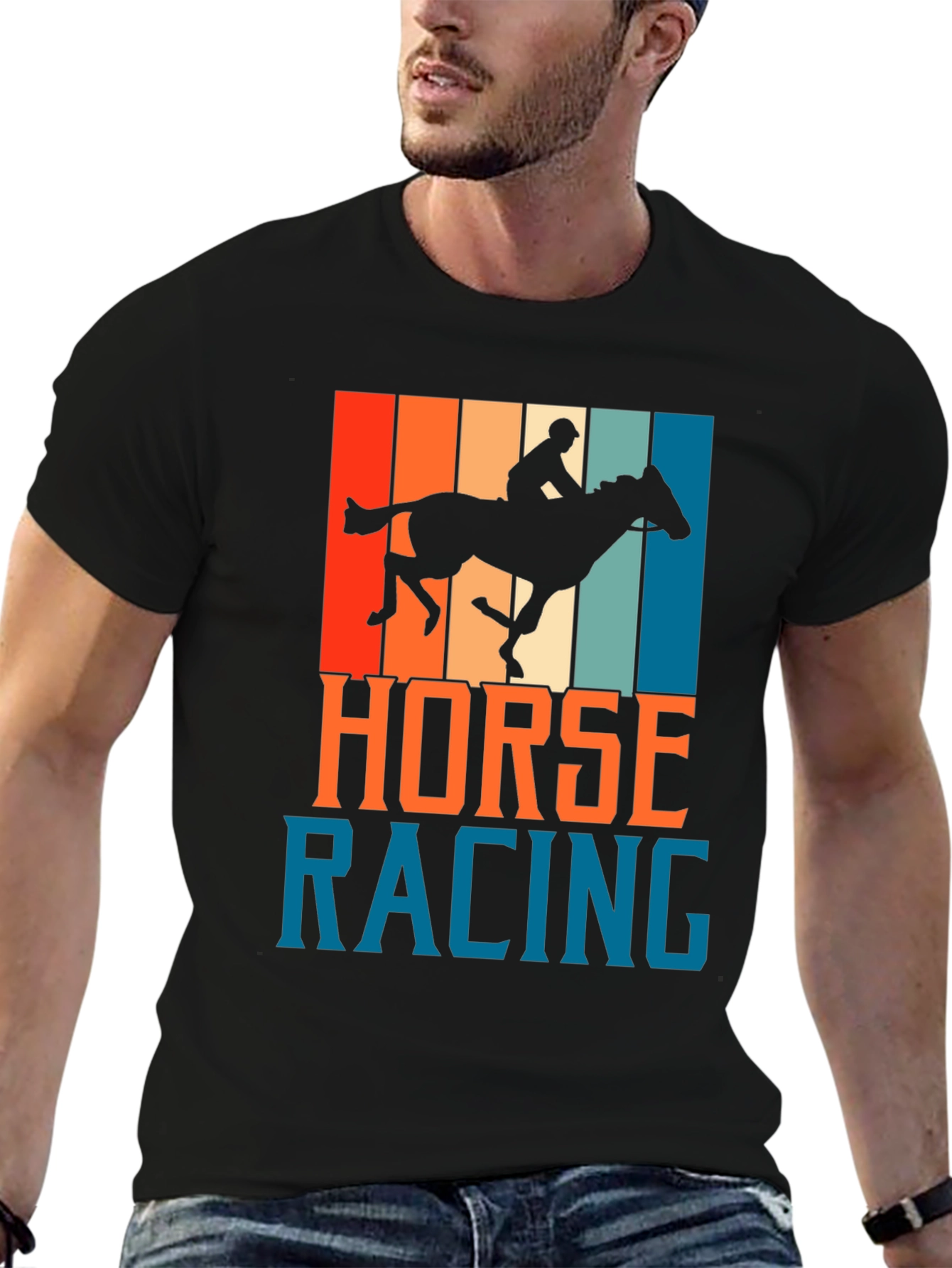 Horse Racing Retro Graphic Tee