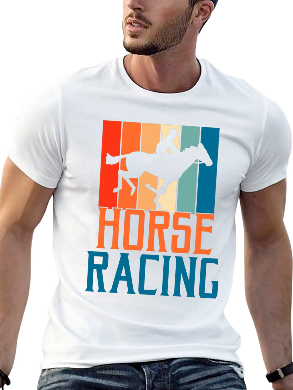 Horse Racing Retro Graphic Tee