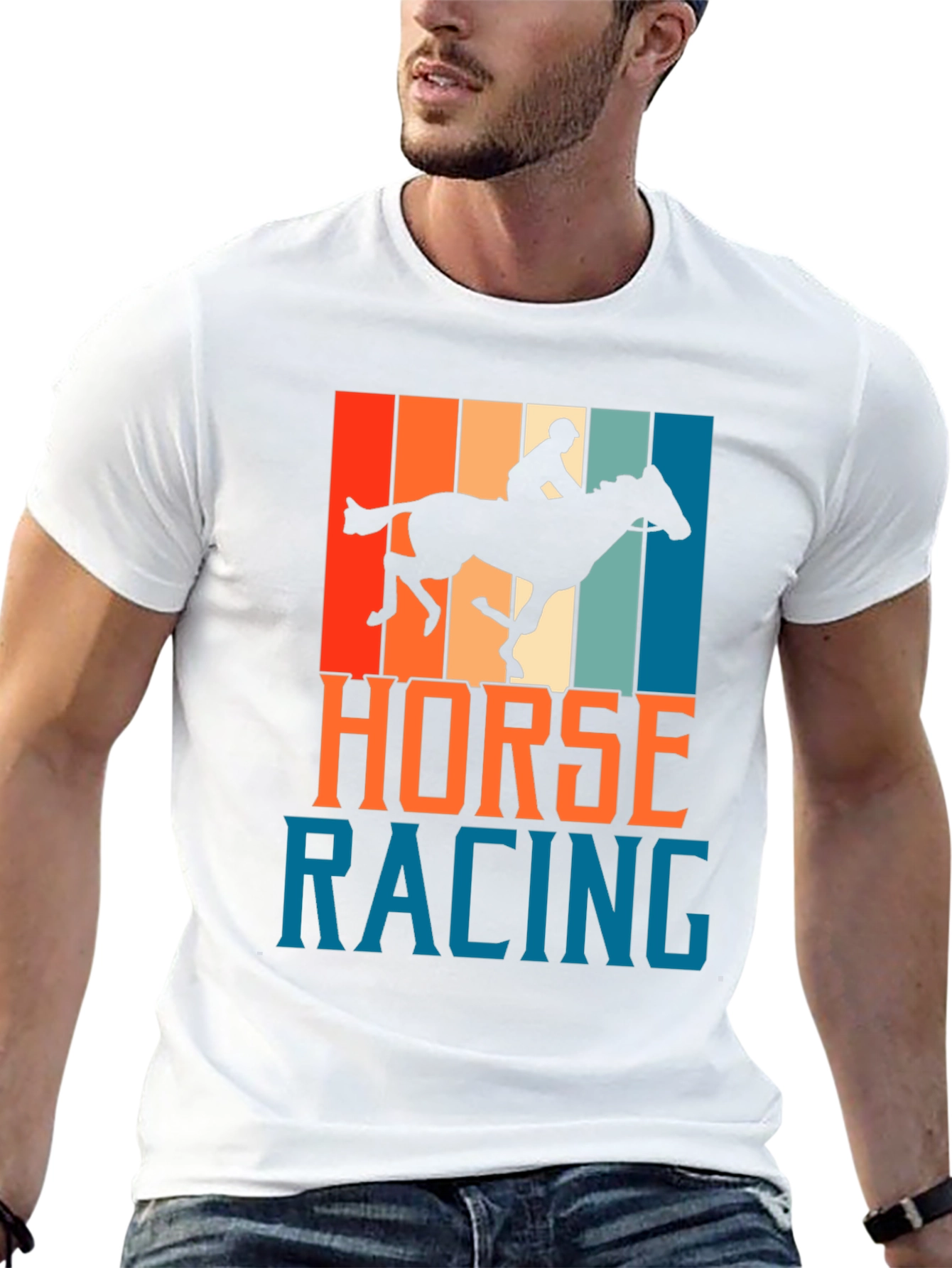 Horse Racing Retro Graphic Tee
