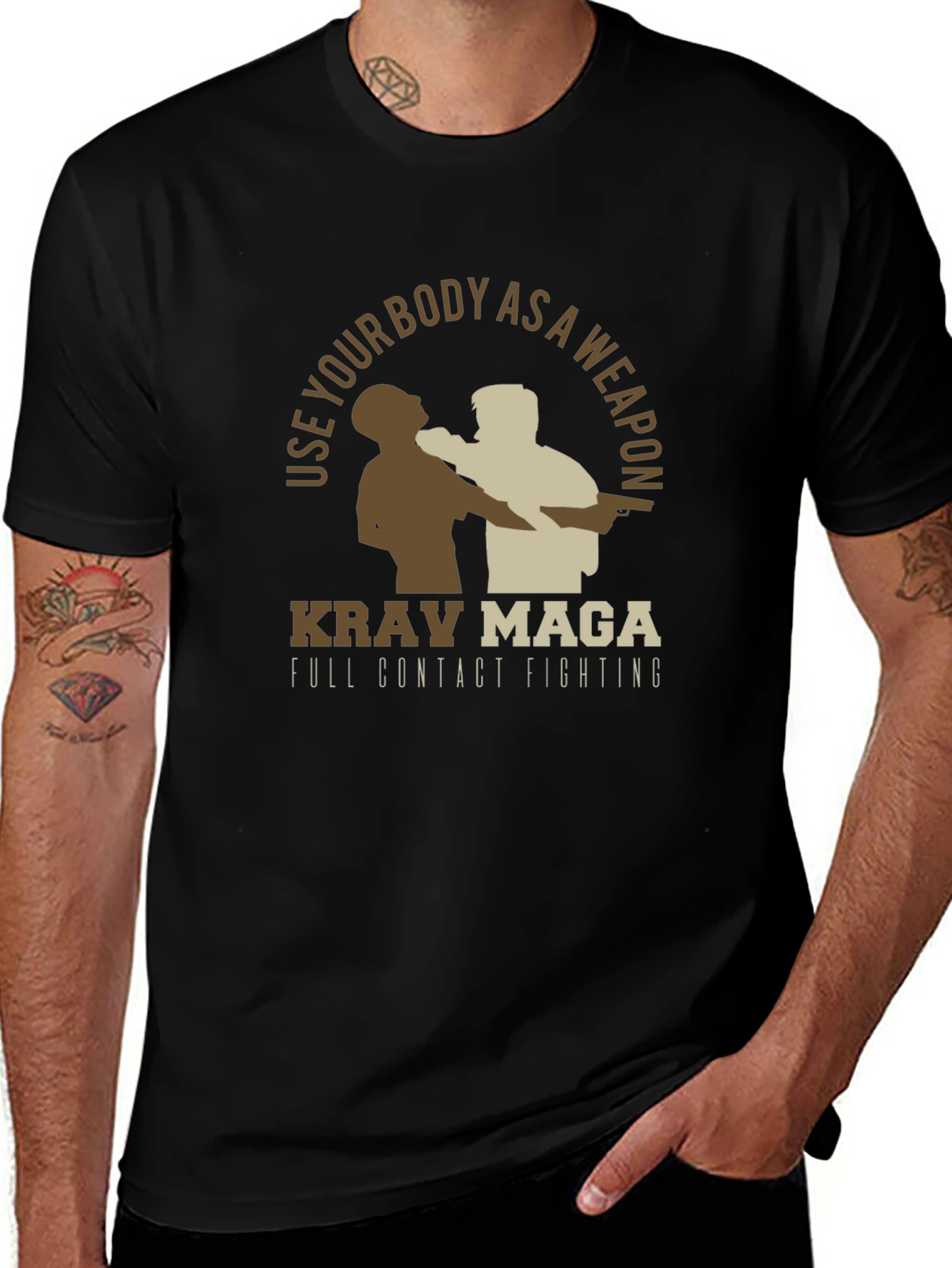 Krav Maga Full Contact Fighting Graphic Tee
