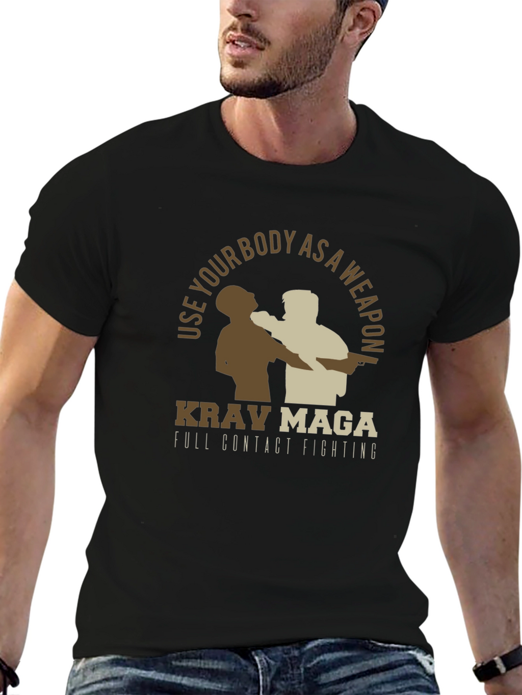 Krav Maga Full Contact Fighting Graphic Tee