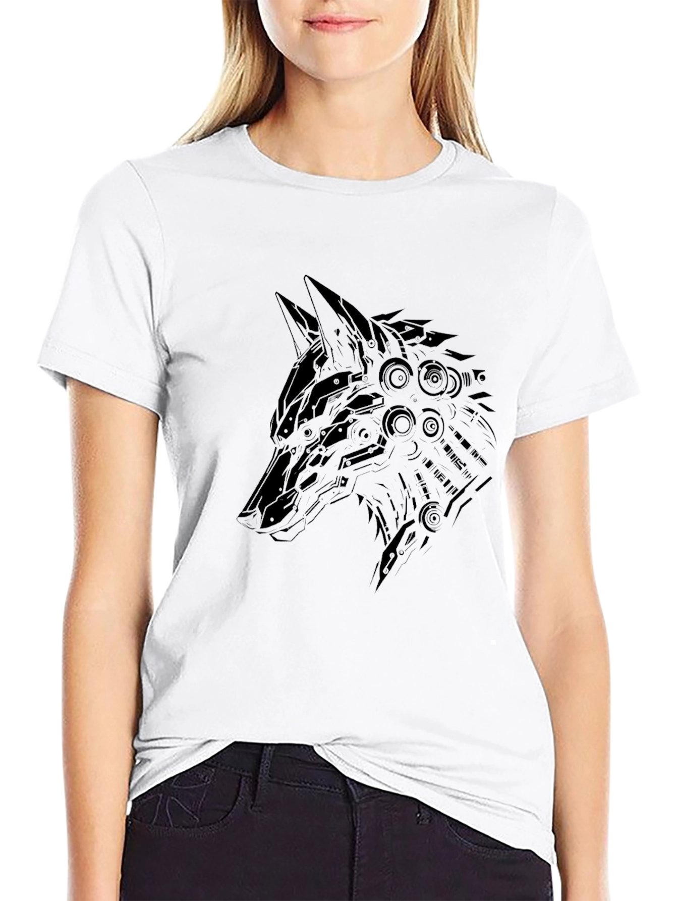 Black Wolf Graphic Tee - Modern Style
