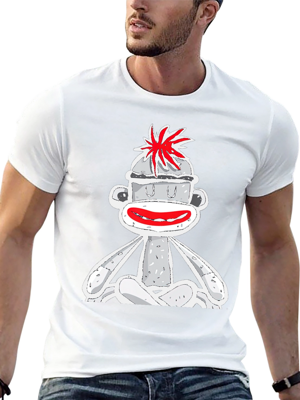 Sock Monkey Graphic Tee - Quirky Design