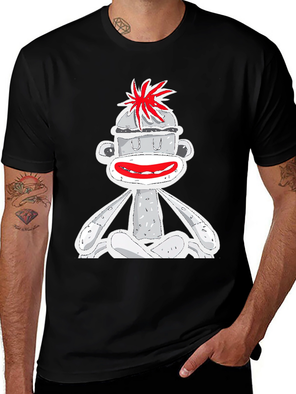 Sock Monkey Graphic Tee - Quirky Design