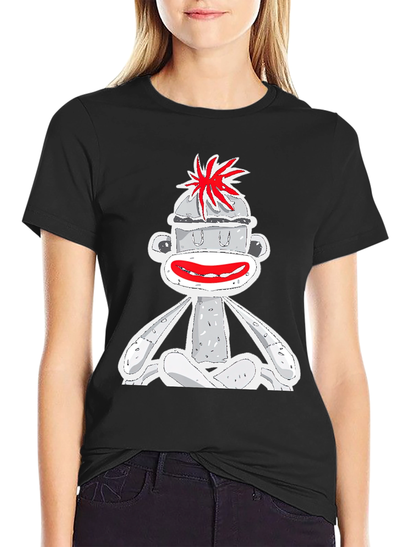 Sock Monkey Graphic Tee - Quirky Design